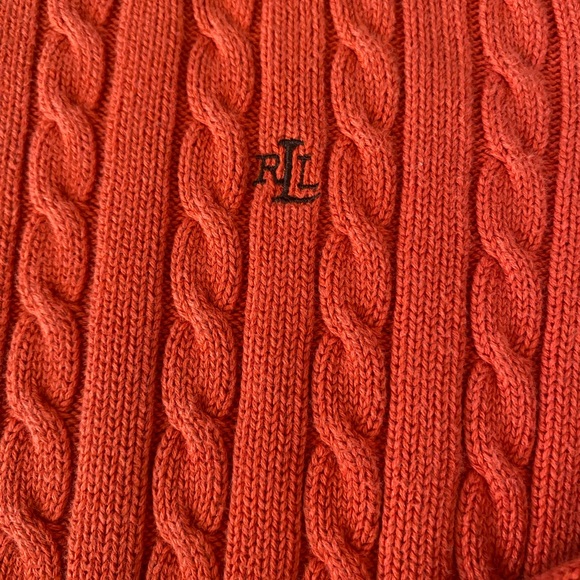 Lauren Ralph Lauren Women’s Large Knit Logo Pullover Sweater Classic Vintage LRL - Picture 2 of 4